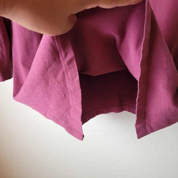 Roaman's Plus Size Purple Basic Blouse - Picture 5 of 7